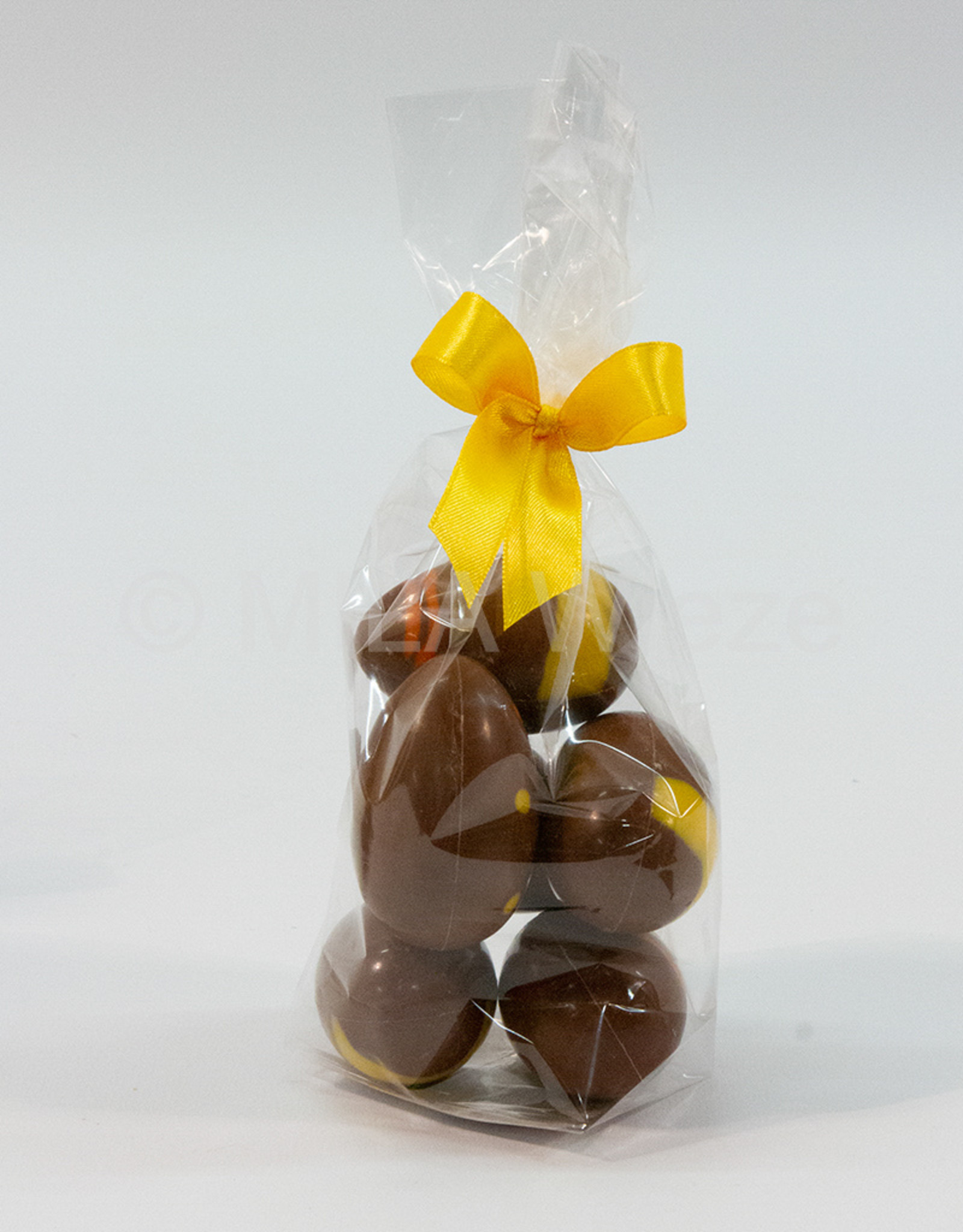 Design deco eieren geel/oranje - 6 stuks