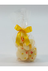 Design deco eieren geel/oranje - 6 stuks