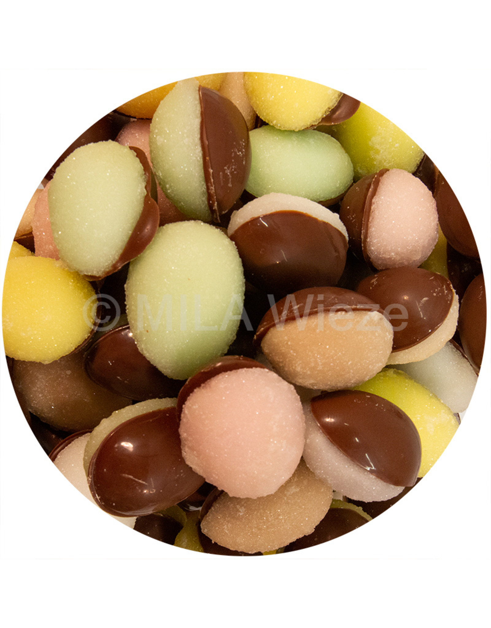 Paaseitjes - Half melkchocolade - half fondant suiker