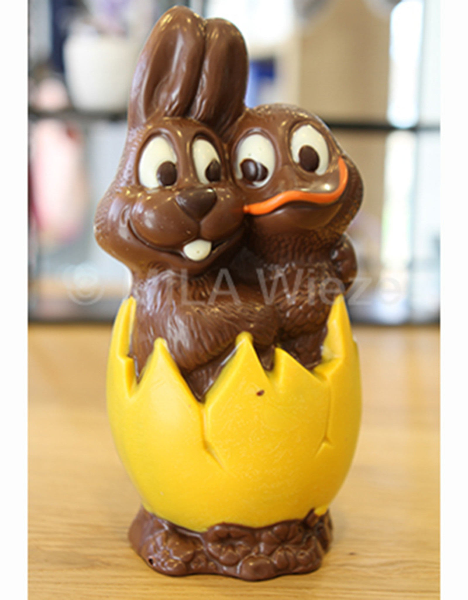 Haas met eend in ei - deco - 300 gr