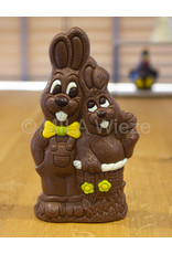 Papa en zoon paashaas - deco - 310 gr