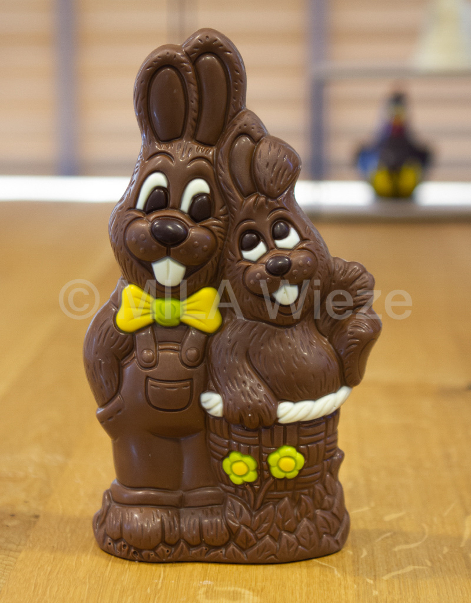 Papa en zoon paashaas - deco - 310 gr