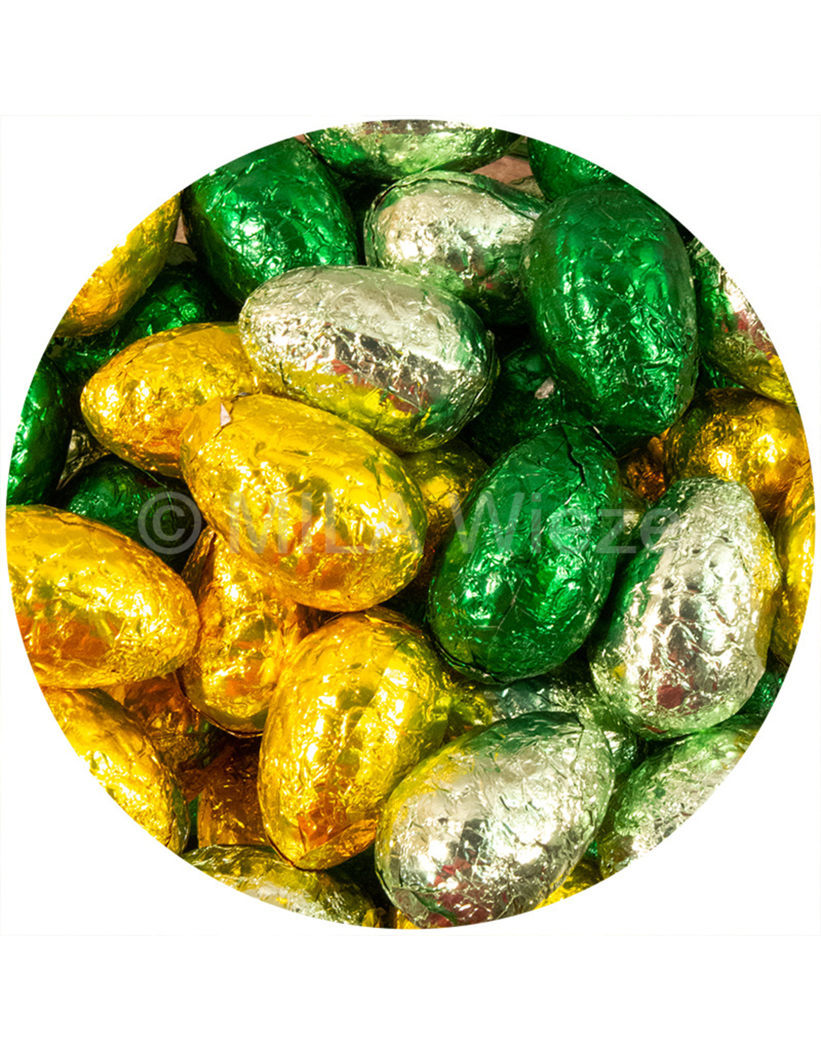 SUIKERVRIJE paaseitjes in alu papiertje - praliné