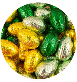 SUIKERVRIJE paaseitjes in alu papiertje - praliné