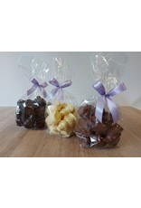 Piepfiguren van Sinterklaas - Zak 12 x 25 gr -  melk-, witte en fondant chocolade