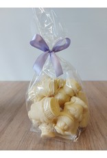 Piepfiguren van Sinterklaas - Zak 12 x 25 gr -  melk-, witte en fondant chocolade