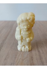 Lachend Sintje met boek of Pietje met cadeautje - 35 gr - 10,5 cm - melk-, witte of fondant chocolade