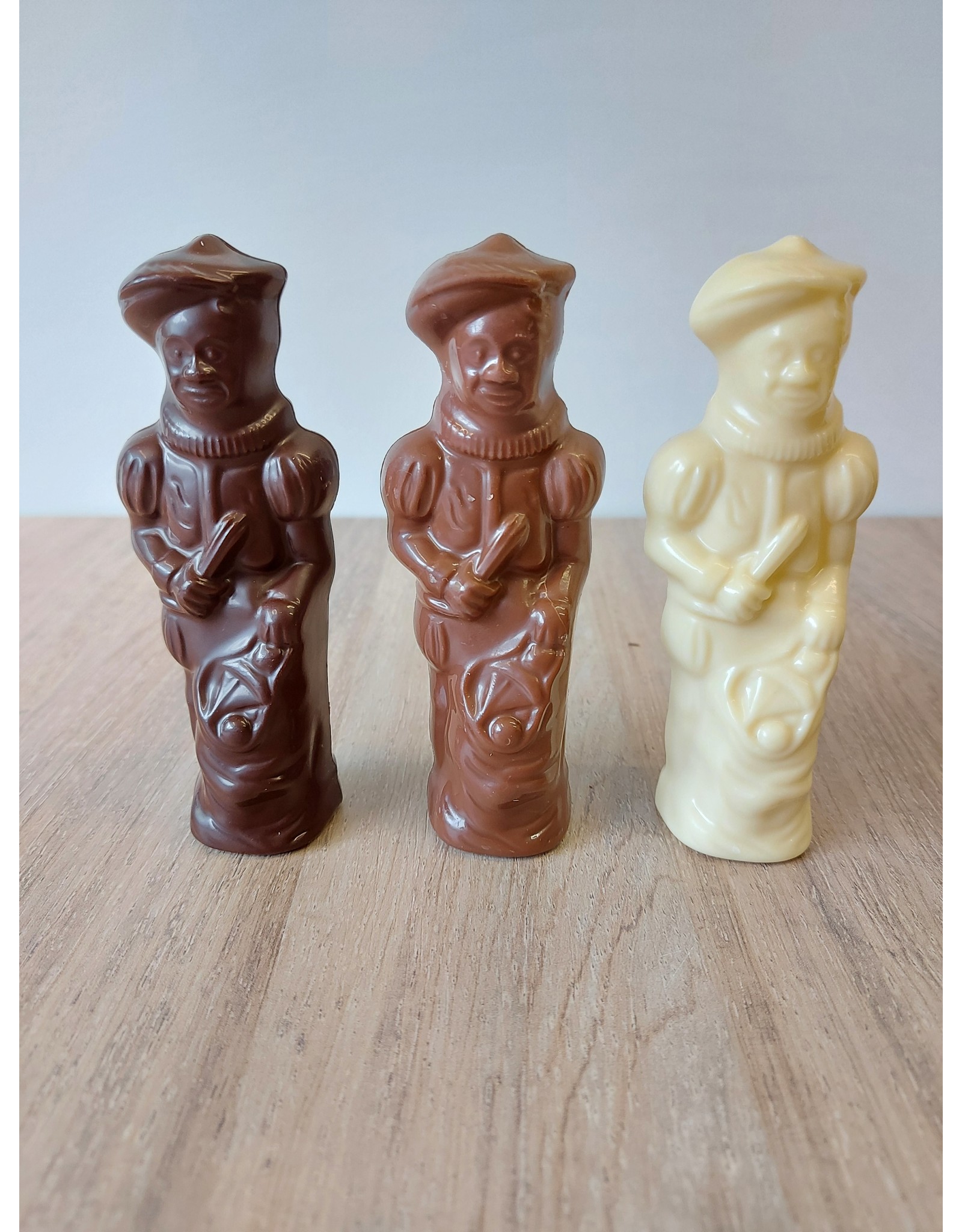 Sint of Piet - 50 gr - 14 cm - melk-, witte of fondant chocolade