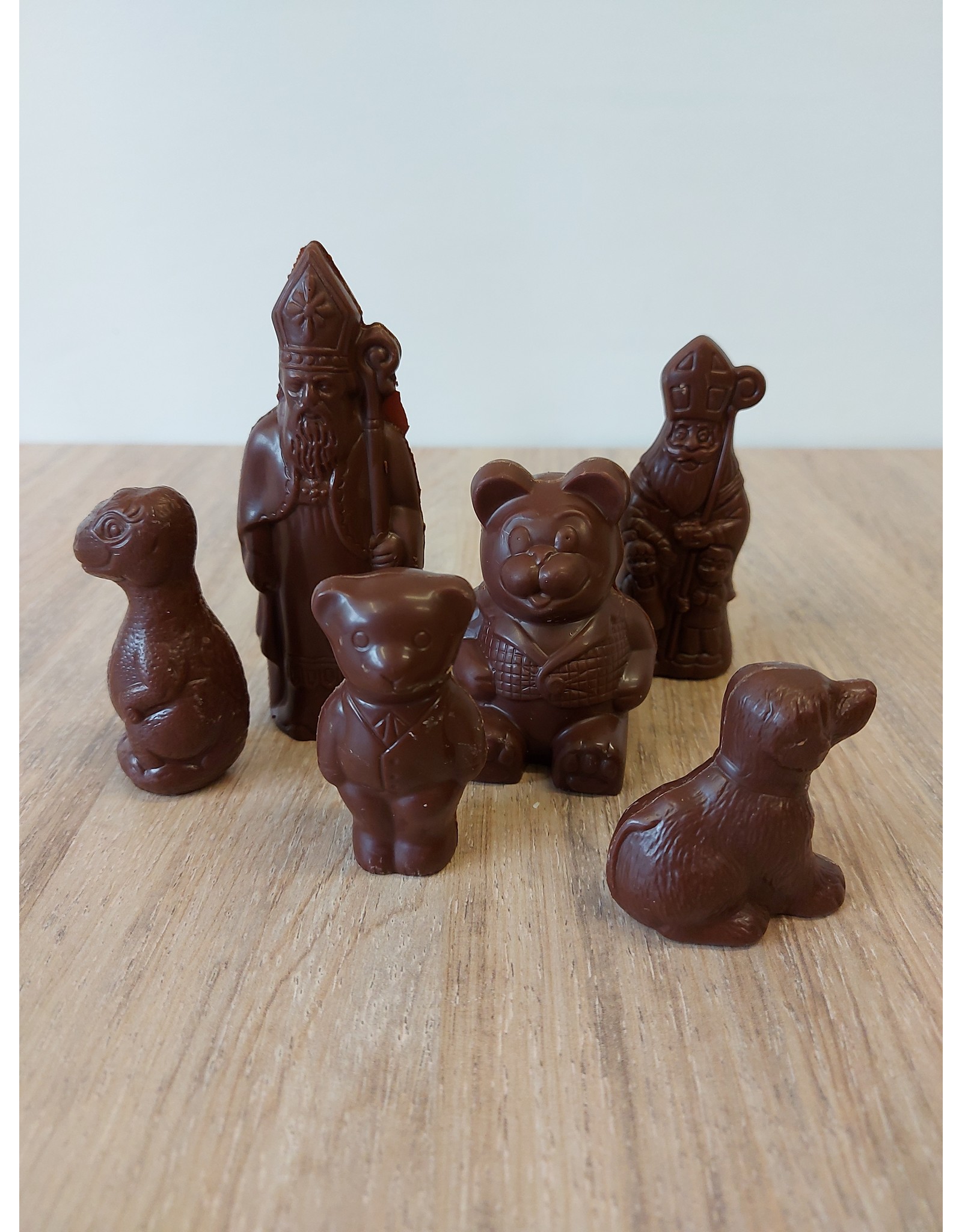 Lactose vrije Sinterklaasfiguren - half donkere chocolade
