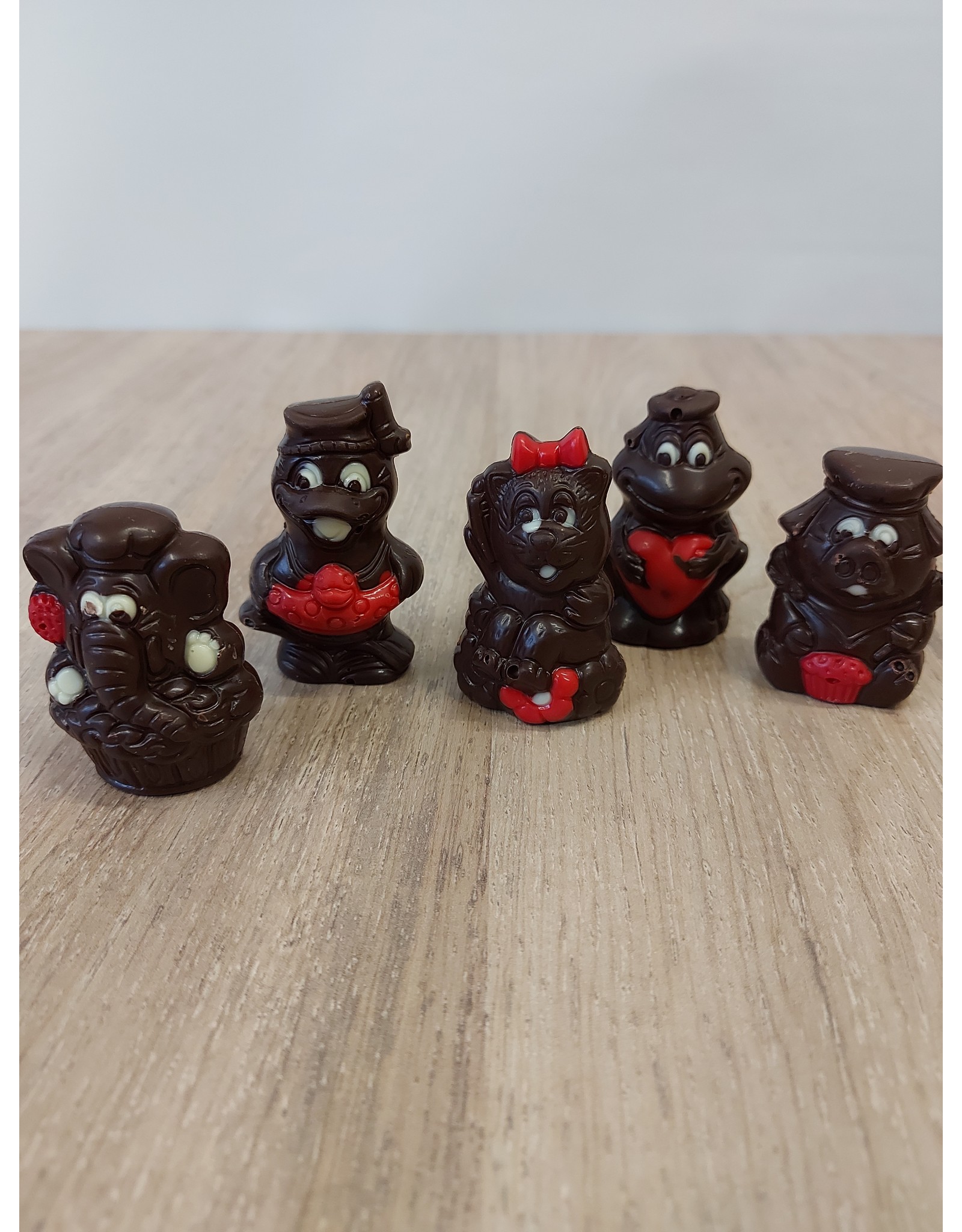 Piepfiguren deco  - per 5 verpakt   - Callebaut chocolade