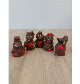 Piepfiguren deco  - per 5 verpakt   - Callebaut chocolade