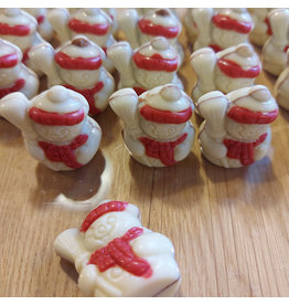 Sneeuwman praliné - melk , fondant of wit