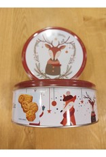 Blik kerstkoekjes 150 gr - zandkoekjes assortiment