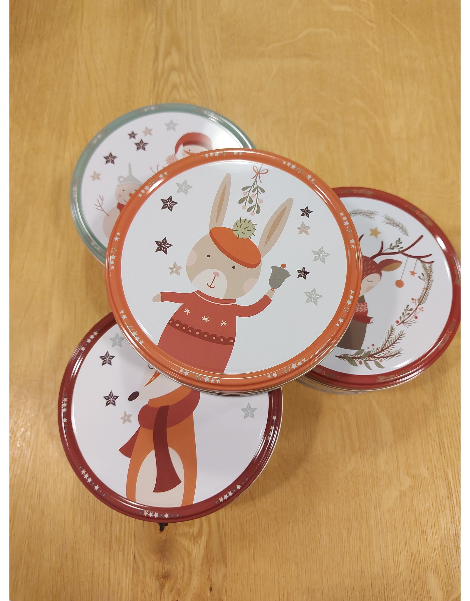 Blik kerstkoekjes 150 gr - zandkoekjes assortiment