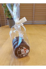 Artisanaal spek fondant chocolade met kerst tekening / per 4 stuks verpakt