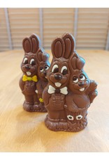 Papa en zoon haas 15 cm melk chcolade deco