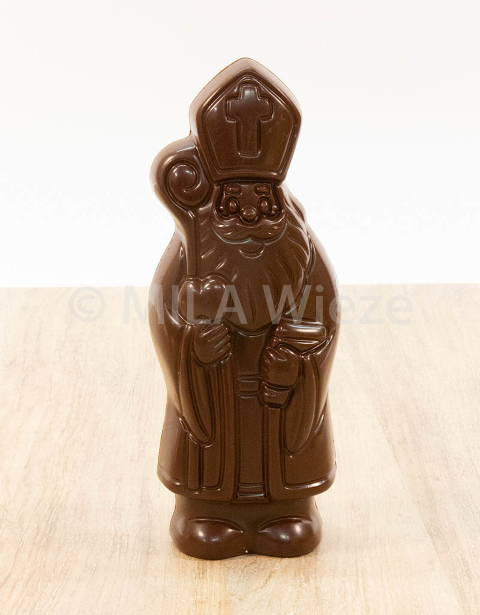 Lachende sint - 150 gr - 20 cm -melk-, witte en fondant chocolade