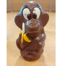 Aap met banaan - ingekleurde melk chocolade