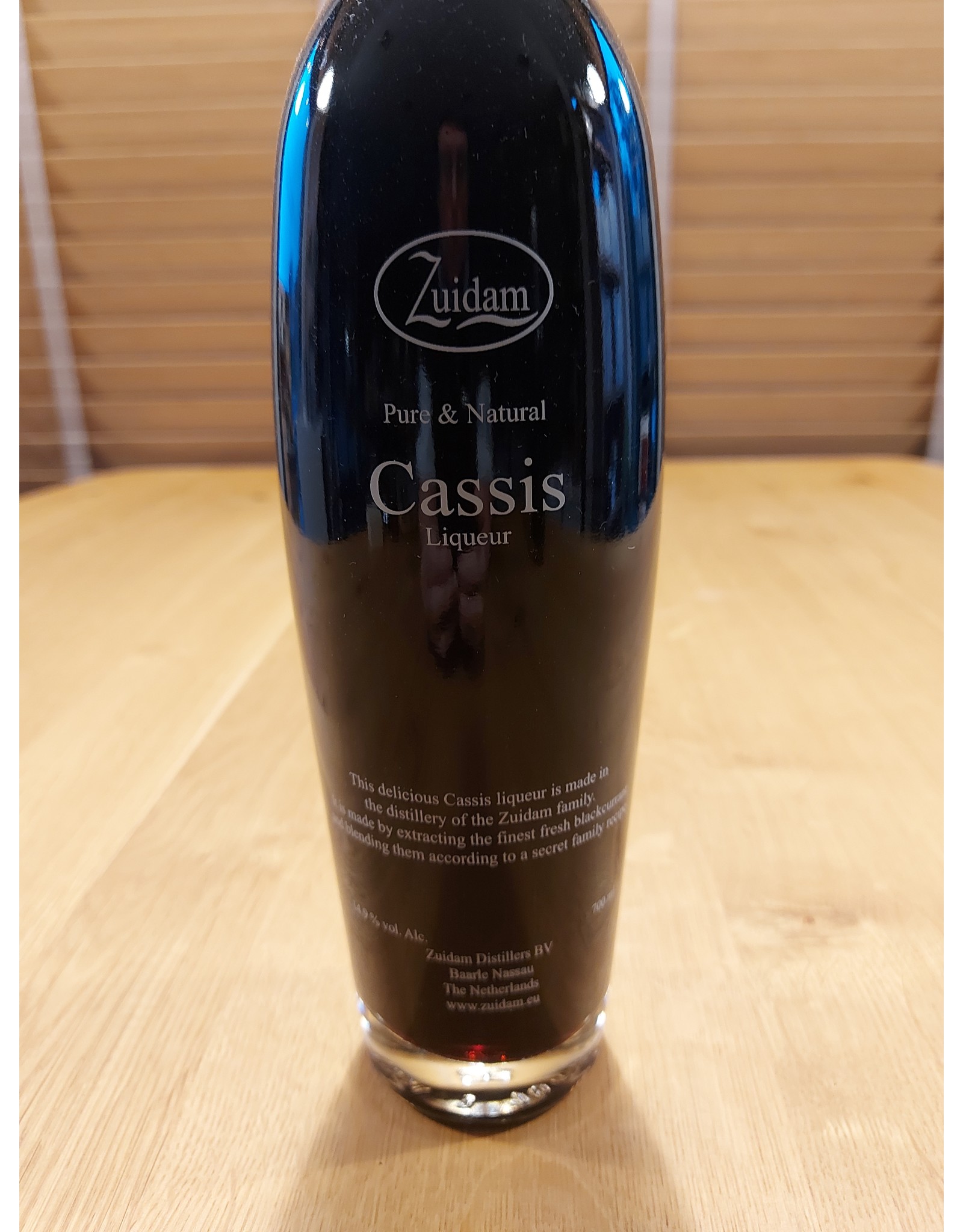 Cassis likeur in sierflesfles 700 ml - Zuidam