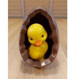 Gekarteld ei met kuiken - deco - 185 gr