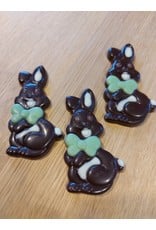 Paascaraque - Happy bunny met strik - 10 stuks