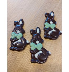Paascaraque - Happy bunny met strik - 10 stuks