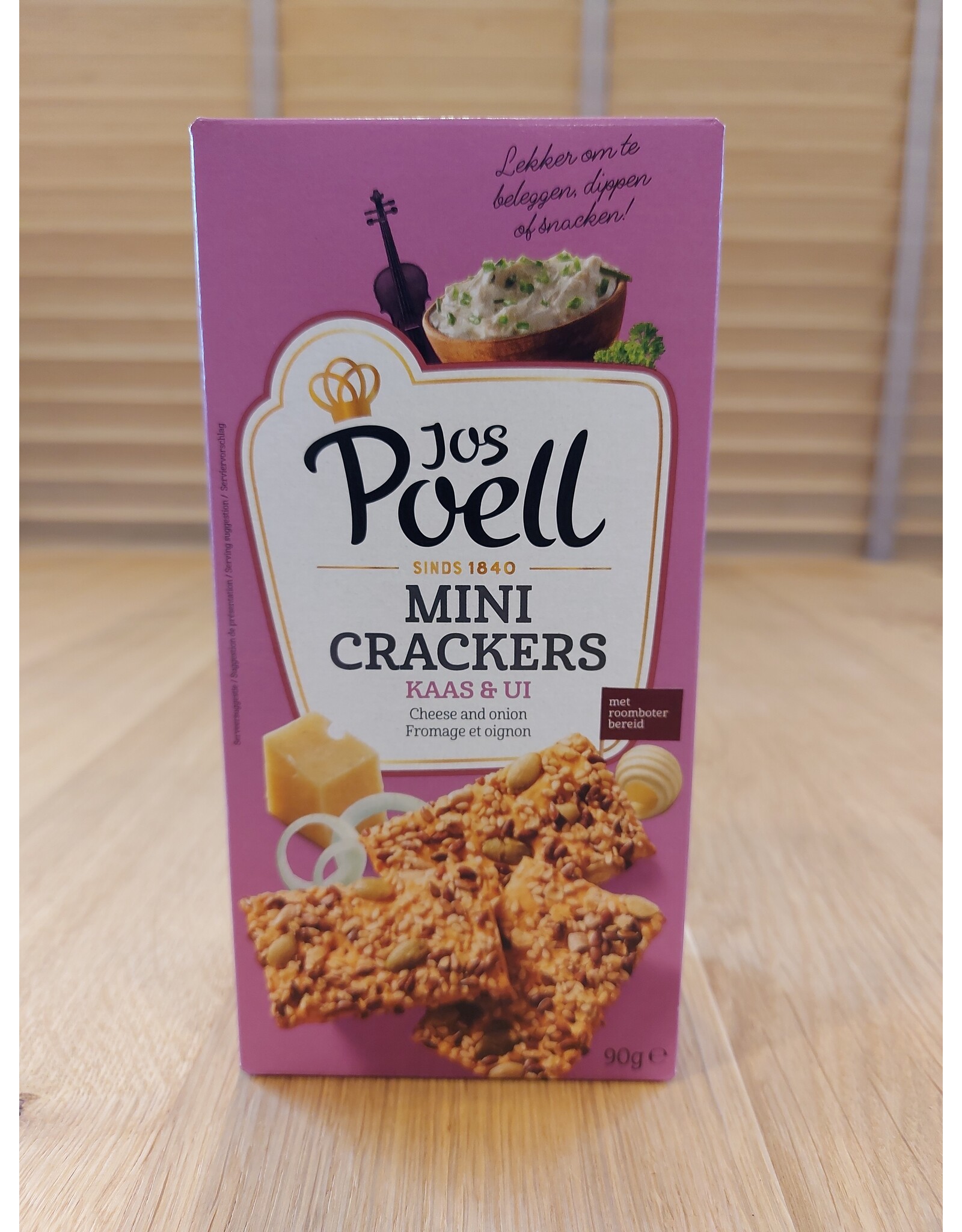 Jos Poell mini crackers ui en kaas  90 gr  / Jos Poell