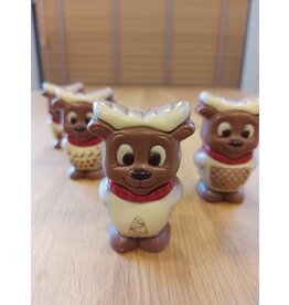 Chocolade mini eland met trui 12 cm - melk decoré