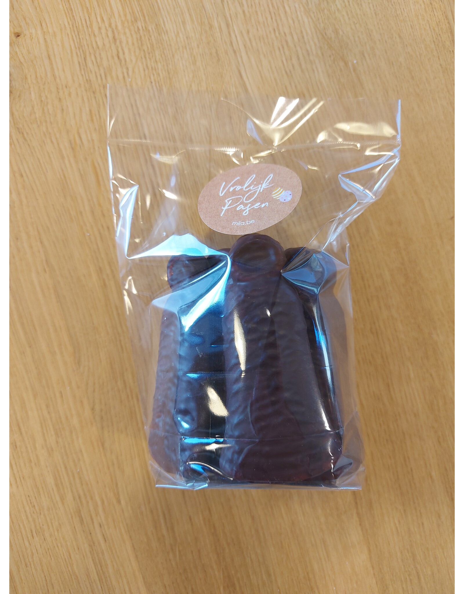 Middel guimauve paasklok chocolade - 10 cm - 9 stuks