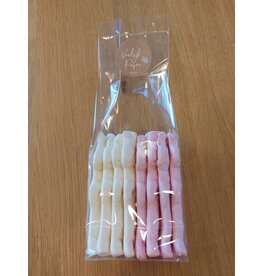 Middel guimauve paashaasjes - 11 cm - 12 stuks