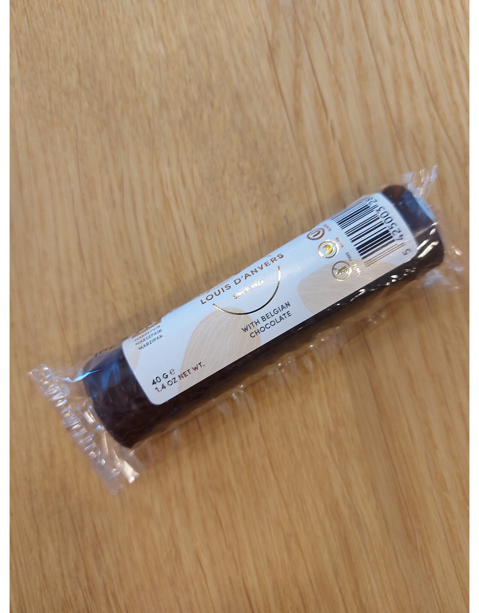Marsepein natuur 40 gr of overtrokken met chocolade