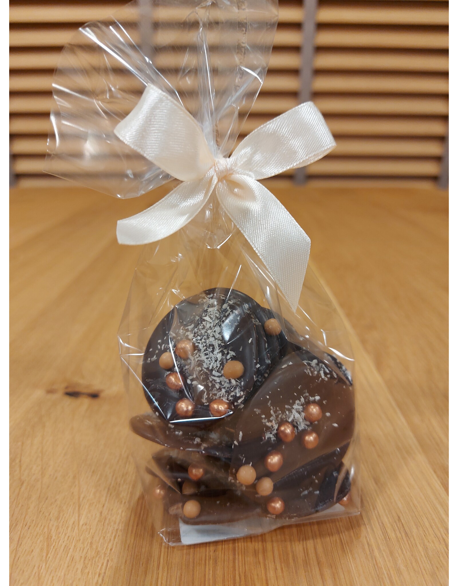 Caraque -Bling bling en coco - melk of fondant chocolade - 14 stuks