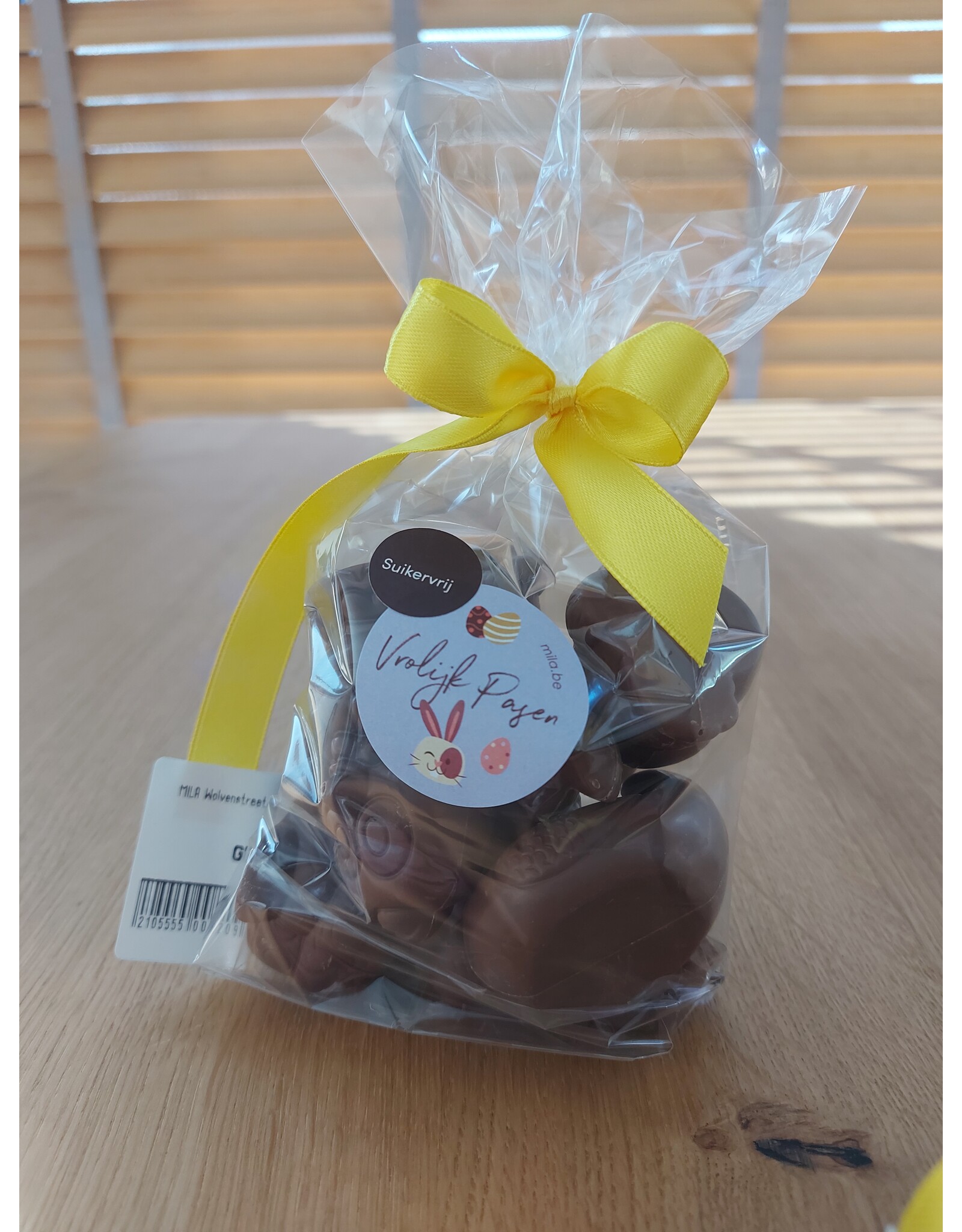 Mini paasfiguurtjes  en eieren SUIKERVRIJ - 125 gr - 6 stuks