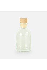 Flesje - glas met houten dop - 50 ml