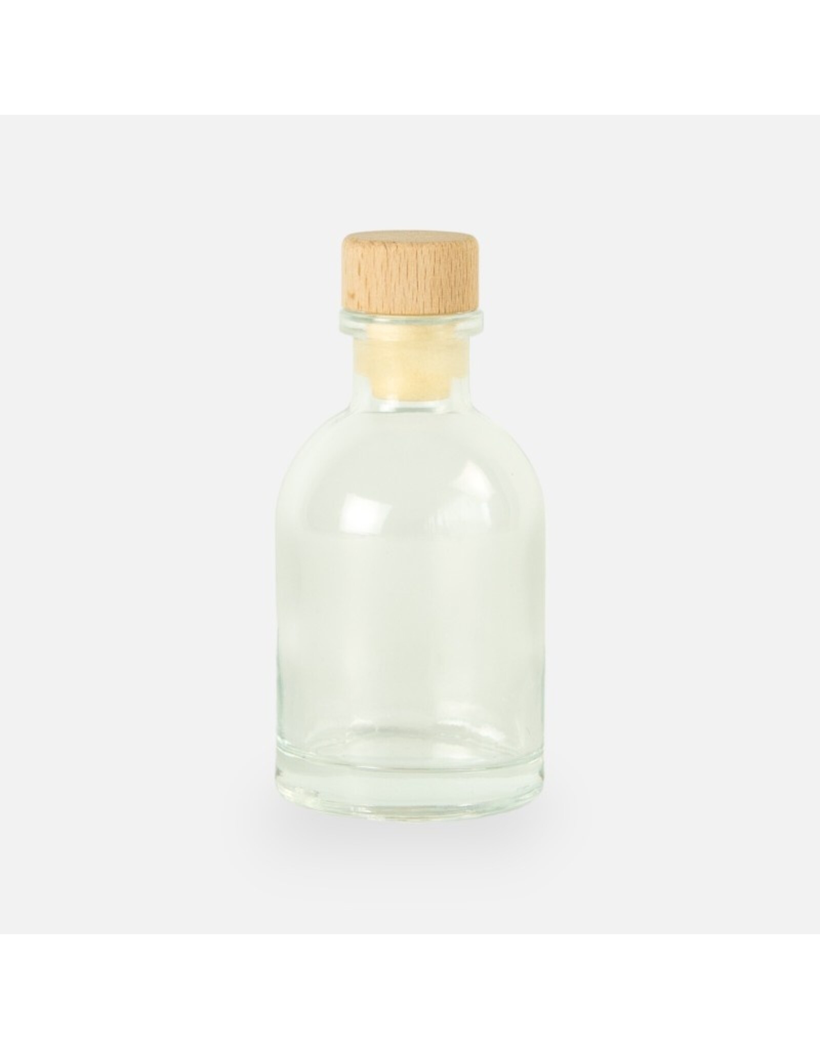 Flesje - glas met houten dop - 50 ml