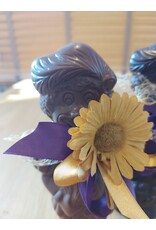 Lachende piet - 250 gr - 25 cm -melk, wit  of fondant chocolade - luxe versiering