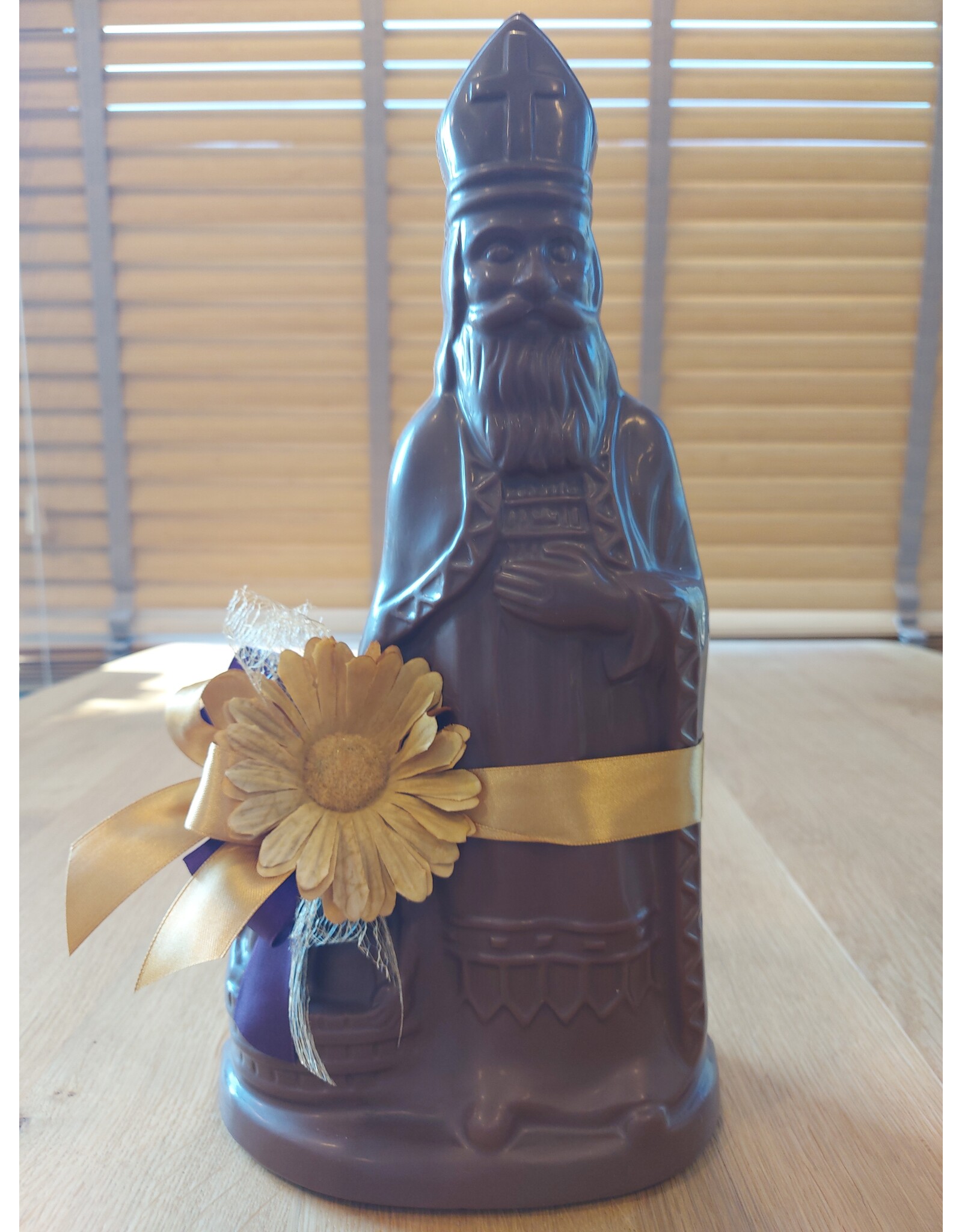 Sint - 500 gr - 35 cm - melk-, witte en fondant chocolade - luxe versiering