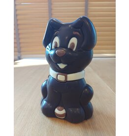 Deco puppy - fondant of melk - 20 cm verpakt in mica met strik