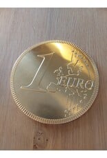 Grote gouden euro munt - 12.5 cm