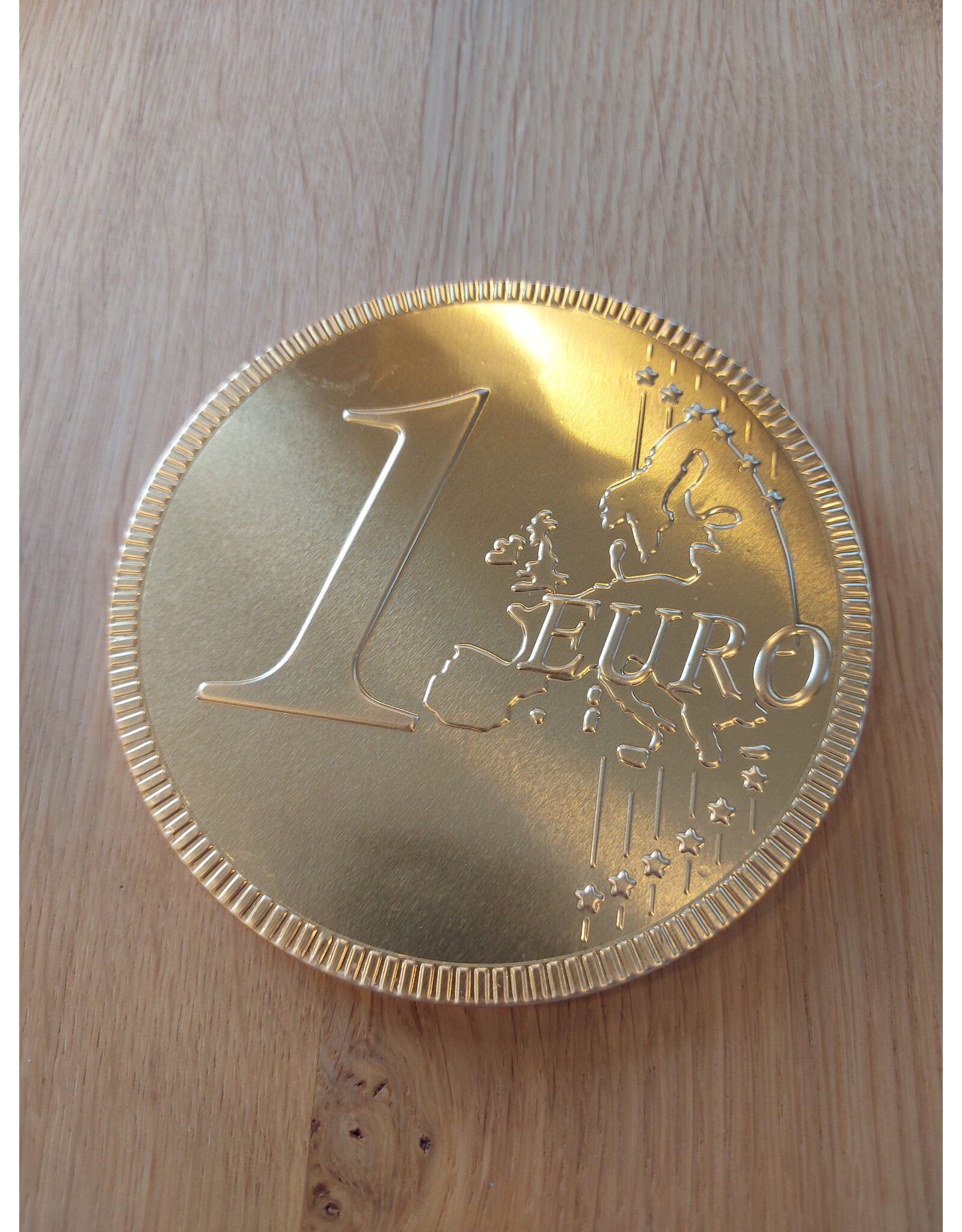 Grote gouden euro munt - 12.5 cm