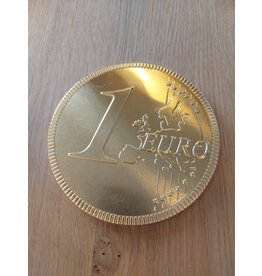 Grote gouden euro munt - 12.5 cm