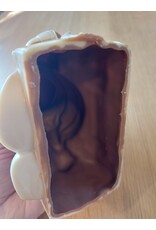 Pierrot  marbré melk chocolade 14 cm verpakt in mica met strik