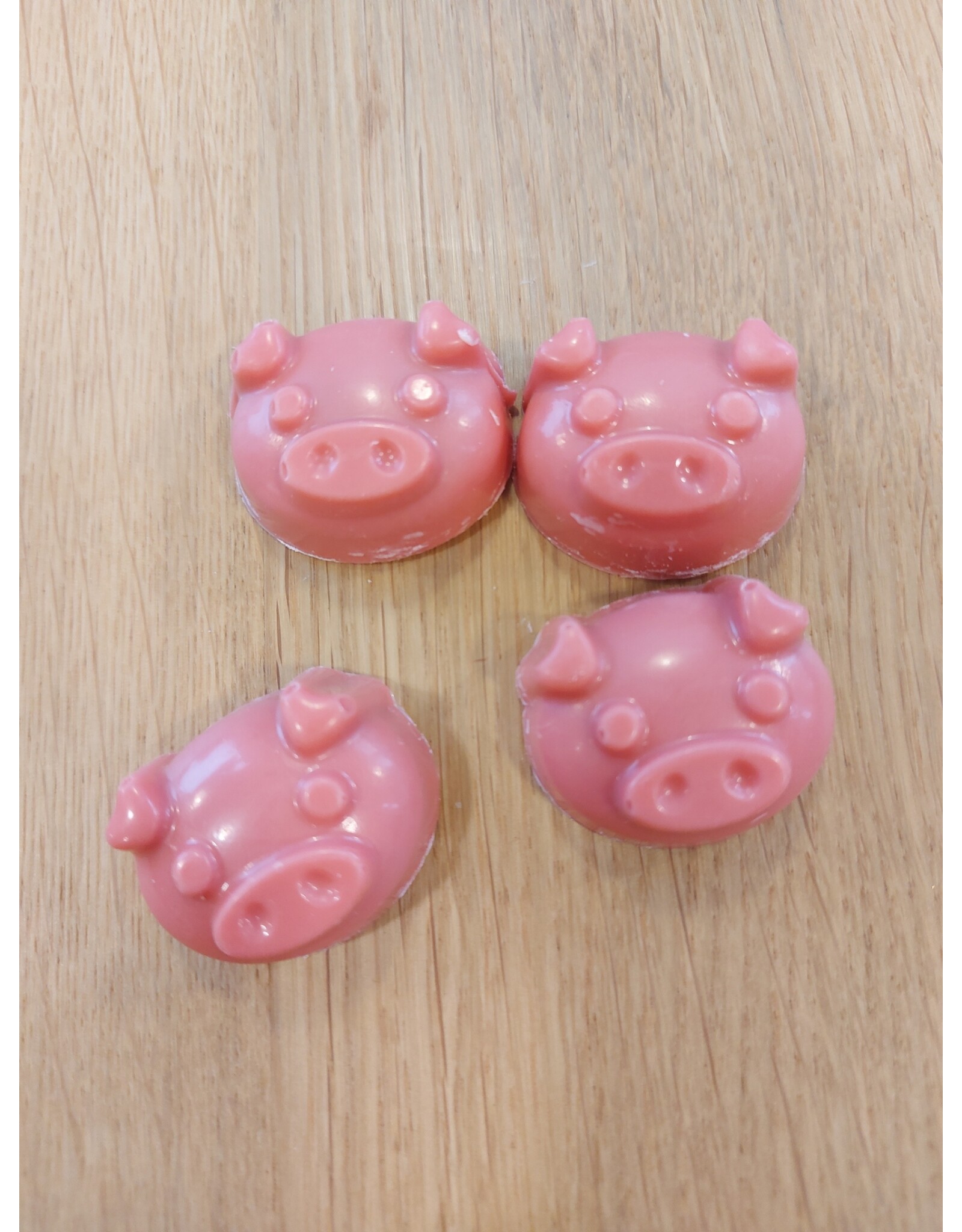 Varkentje roos - wit praliné - 8 stuks