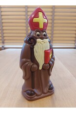 Sint met boek - klassiek -  deco  25 cm - Callebaut chocolade