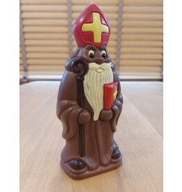 Sint met boek - klassiek -  deco  25 cm - Callebaut chocolade