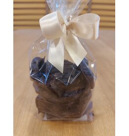 Appelringen omhuld met fondant chocolade -  110 gr  per zakje