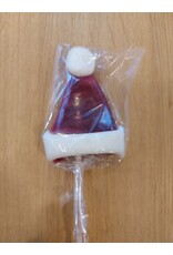 Rode kerstmuts lollie