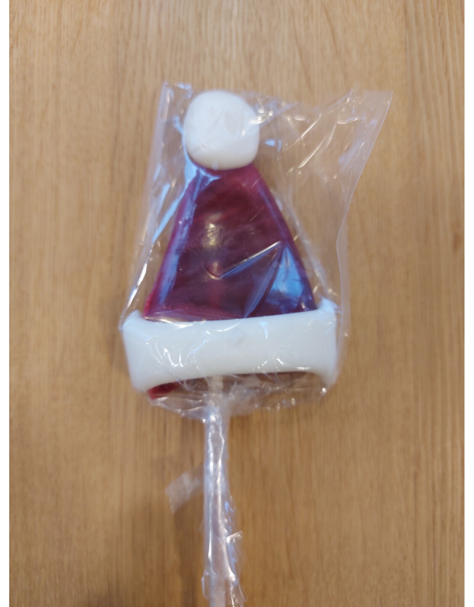 Rode kerstmuts lollie