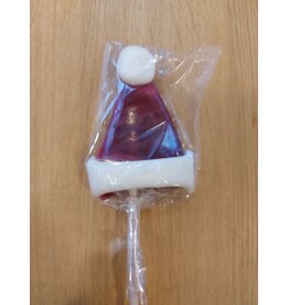 Rode kerstmuts lollie