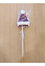 Rode kerstmuts lollie